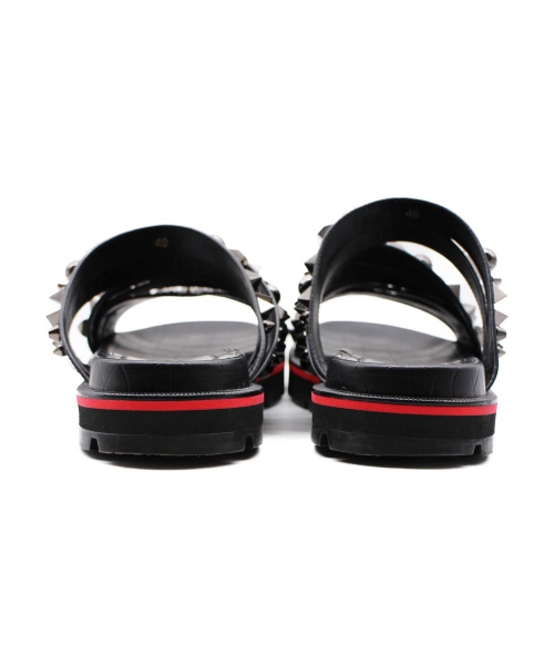 Christian Louboutin（クリスチャン・ルブタン）Christian Louboutin (クリスチャンルブタン) APOLLO BEACH/スタッズサンダル ブラック サイズ:40の古着・服飾アイテム