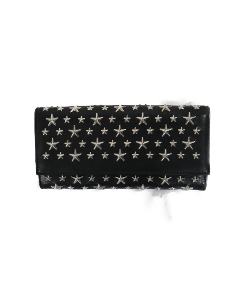 JIMMY CHOO（ジミーチュウ）JIMMY CHOO (ジミーチュウ) スタッズチェーンショルダーウォレット ブラック サイズ:下記参照 011VW3の古着・服飾アイテム