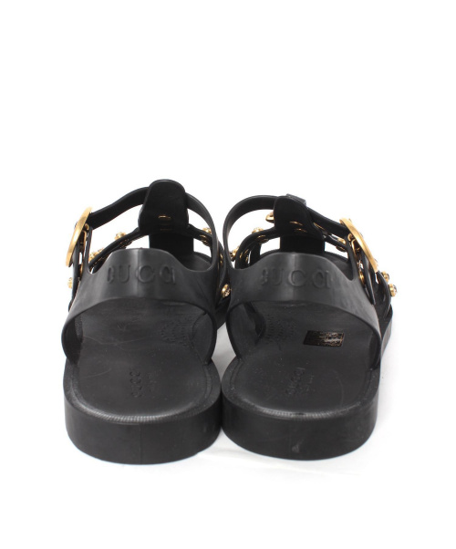 GUCCI（グッチ）GUCCI (グッチ) ラバーサンダル ブラック サイズ:38 525355の古着・服飾アイテム