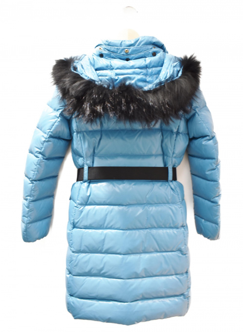 MONCLER（モンクレール）MONCLER (モンクレール) GENEVRIER/ファー付ダウンコート ブルー サイズ:152cmの古着・服飾アイテム