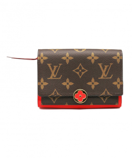 LOUIS VUITTON（ルイ ヴィトン）LOUIS VUITTON (ルイヴィトン) ポルトフォイユ・フロール コンパクト ブラウン/コクリコ サイズ:- 未使用品 モノグラム M64587の古着・服飾アイテム