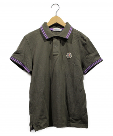 中古・古着通販】MONCLER (モンクレール) ポロシャツ カーキ サイズ:S