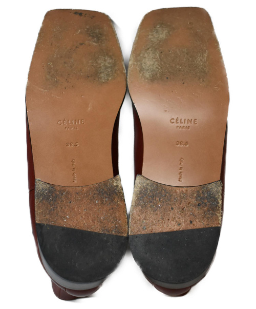 CELINE（セリーヌ）CELINE (セリーヌ) スクエアトゥサイドゴアブーツ サイズ:38.5の古着・服飾アイテム