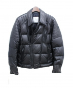 MONCLERモンクレール）の古着「LECLERC/レザーダウンジャケット」｜ブラック