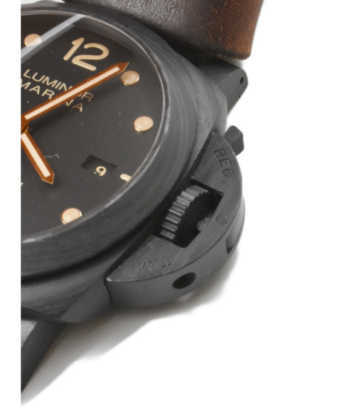 OFFICINE PANERAI（オフィチーネ パネライ）OFFICINE PANERAI (オフィチーネ パネライ) ルミノールマリーナ 1950 ブラック  PAM00661 自動巻き レザー 44mm S番の古着・服飾アイテム