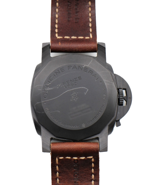 OFFICINE PANERAI（オフィチーネ パネライ）OFFICINE PANERAI (オフィチーネ パネライ) ルミノールマリーナ 1950 ブラック  PAM00661 自動巻き レザー 44mm S番の古着・服飾アイテム