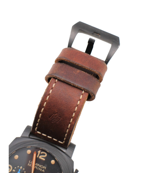 OFFICINE PANERAI（オフィチーネ パネライ）OFFICINE PANERAI (オフィチーネ パネライ) ルミノールマリーナ 1950 ブラック  PAM00661 自動巻き レザー 44mm S番の古着・服飾アイテム