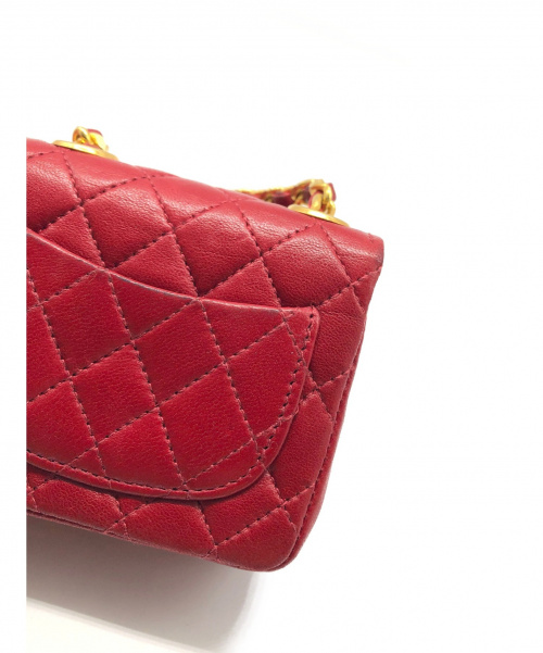 CHANEL（シャネル）CHANEL (シャネル) ミニマトラッセ付チェーンベルト レッドの古着・服飾アイテム