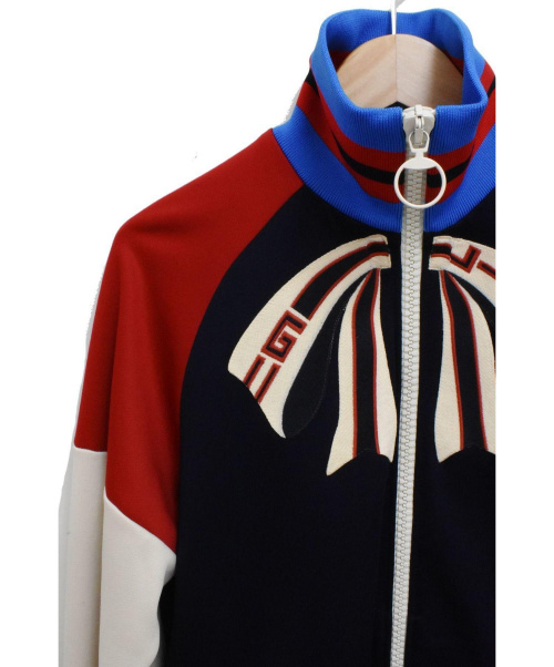 GUCCI（グッチ）GUCCI (グッチ) 18SS/カラーブロックトラックジャケット レッド×ネイビー サイズ:S 18SS/GUCCIFY YOURSELFの古着・服飾アイテム