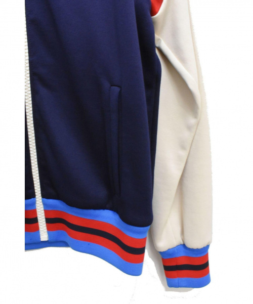 GUCCI（グッチ）GUCCI (グッチ) 18SS/カラーブロックトラックジャケット レッド×ネイビー サイズ:S 18SS/GUCCIFY YOURSELFの古着・服飾アイテム