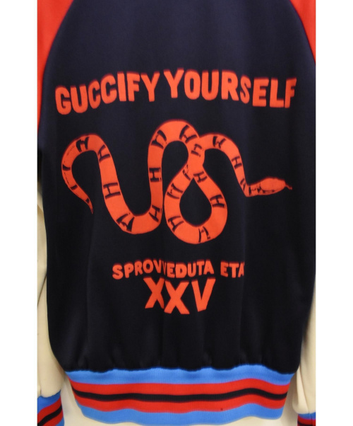 GUCCI（グッチ）GUCCI (グッチ) 18SS/カラーブロックトラックジャケット レッド×ネイビー サイズ:S 18SS/GUCCIFY YOURSELFの古着・服飾アイテム