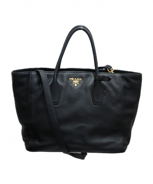 PRADA（プラダ）PRADA (プラダ) 2WAYトートバッグ ブラック 1BG694の古着・服飾アイテム