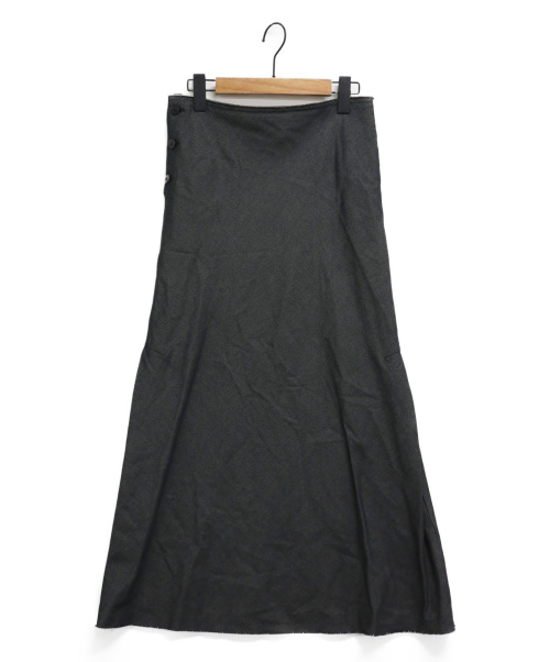 yohji yamamoto+noir（ヨウジヤマモトプリュスノアール）yohji yamamoto+Noir (ヨウジヤマモトプリュスノアール) マキシスカート グレー サイズ:2の古着・服飾アイテム