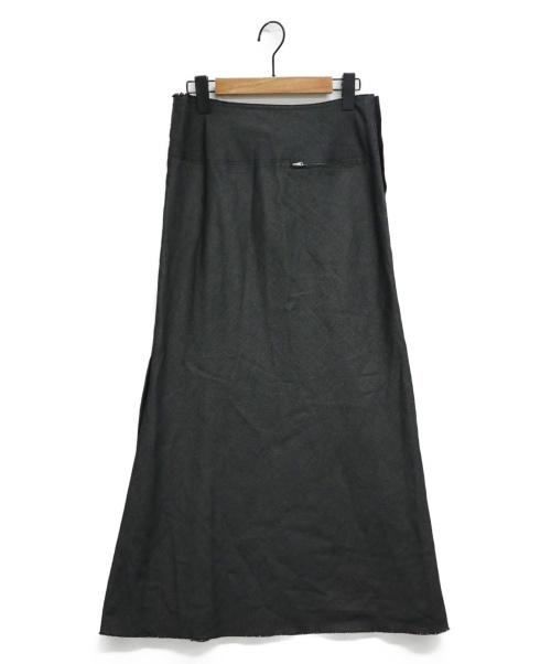 yohji yamamoto+noir（ヨウジヤマモトプリュスノアール）yohji yamamoto+Noir (ヨウジヤマモトプリュスノアール) マキシスカート グレー サイズ:2の古着・服飾アイテム