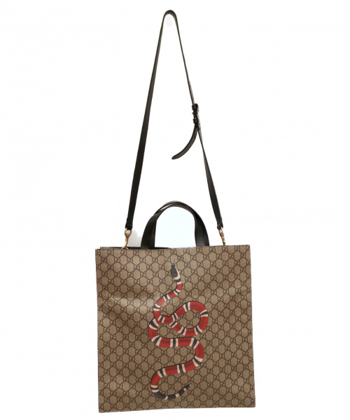 GUCCI（グッチ）GUCCI (グッチ) スネークショルダーバッグ サイズ:ｰ GGスプリーム 450950の古着・服飾アイテム