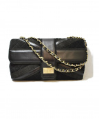 CHANELシャネル）の古着「ダブルチェーンショルダーバッグ/2.55ライン」｜ブラック