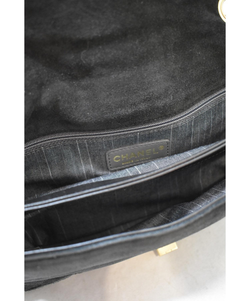 CHANEL（シャネル）CHANEL (シャネル) ダブルチェーンショルダーバッグ/2.55ライン ブラックの古着・服飾アイテム