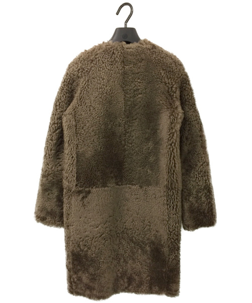 CELINE（セリーヌ）CELINE (セリーヌ) リバーシブルムートンコート ブラウン サイズ:34 ラムスキンの古着・服飾アイテム