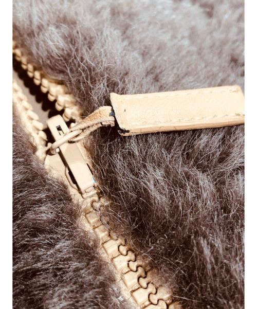CELINE（セリーヌ）CELINE (セリーヌ) リバーシブルムートンコート ブラウン サイズ:34 ラムスキンの古着・服飾アイテム