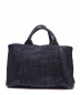 PRADA (プラダ) デニムトートバッグ ブラック カナパ B2642B：34800円