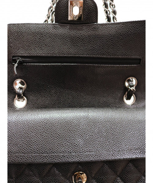 CHANEL（シャネル）CHANEL (シャネル) マトラッセ ブラック サイズ:23 キャビアスキン　Wフラップ　Wチェーン　A01113の古着・服飾アイテム