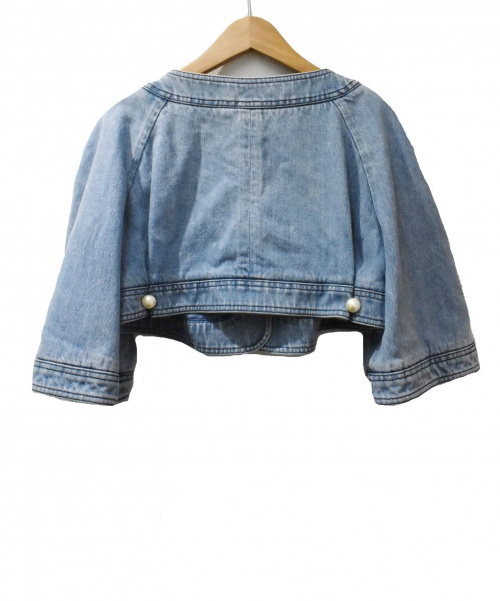 CHANEL（シャネル）CHANEL (シャネル) ショートジャケット ライトブルー サイズ:36の古着・服飾アイテム