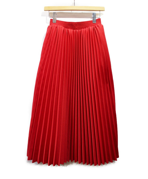 BALENCIAGA（バレンシアガ）BALENCIAGA (バレンシアガ) プリーツスカート レッド サイズ:36の古着・服飾アイテム