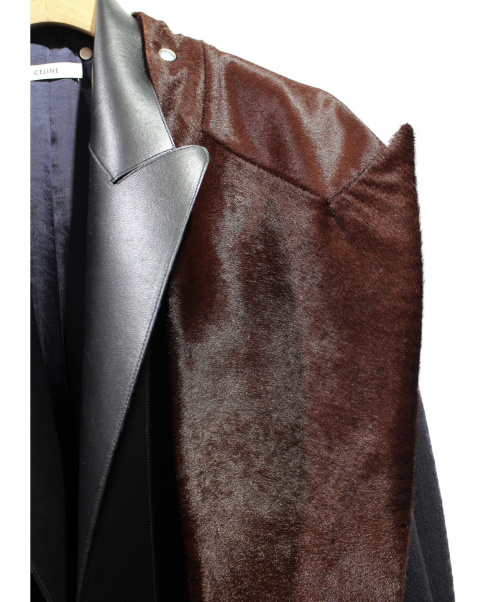 CELINE（セリーヌ）CELINE (セリーヌ) ショートコート ネイビー サイズ:34の古着・服飾アイテム