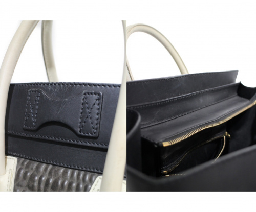 CELINE（セリーヌ）CELINE (セリーヌ) ラゲージ ミニショッパー/トートバッグ ブラック ラゲージ S-CE-1011の古着・服飾アイテム
