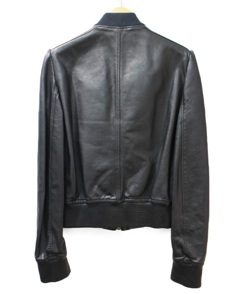 GUCCI（グッチ）GUCCI (グッチ) レザージャケット ブラック サイズ:40の古着・服飾アイテム