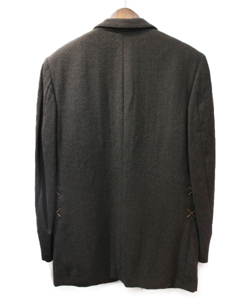 HERMES（エルメス）HERMES (エルメス) サイドレースウールジャケット ブラウン サイズ:48の古着・服飾アイテム