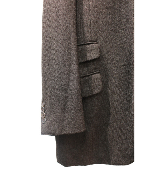 HERMES（エルメス）HERMES (エルメス) サイドレースウールジャケット ブラウン サイズ:48の古着・服飾アイテム