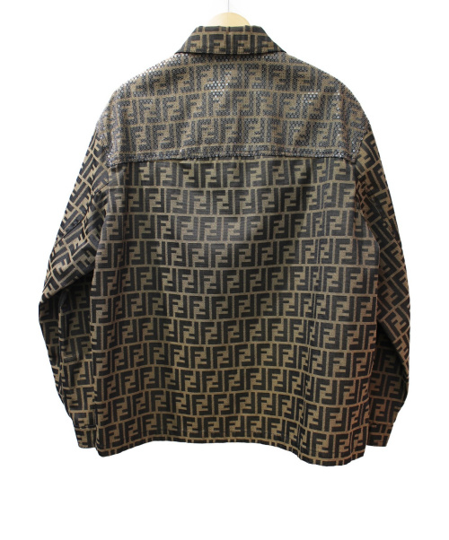 FENDI（フェンディ）FENDI (フェンディ) ZUCCA JACKET/ズッカ柄ジャケット ブラウン サイズ:42の古着・服飾アイテム