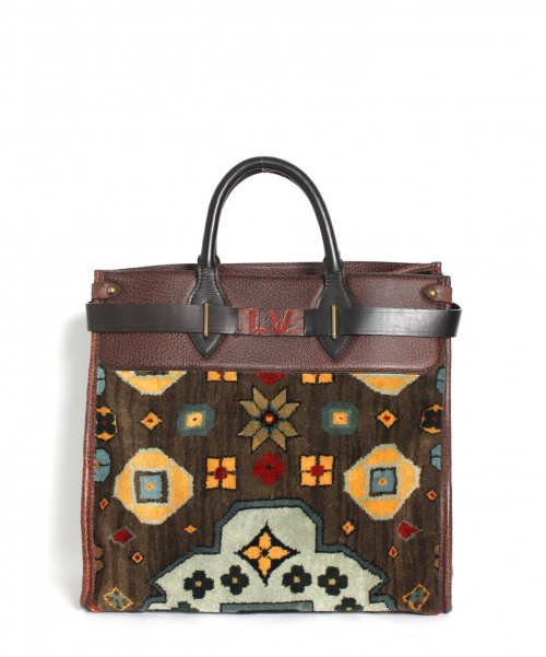 LOUIS VUITTON（ルイ ヴィトン）LOUIS VUITTON (ルイ ヴィトン) カーペットトートバッグ オリーブ×ブラウン サイズ:-  AS0065の古着・服飾アイテム