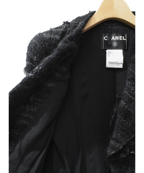 CHANEL（シャネル）CHANEL (シャネル) ツイードジャケット ブラック サイズ:36の古着・服飾アイテム