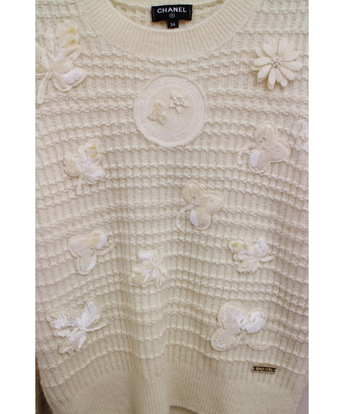 CHANEL（シャネル）CHANEL (シャネル) カシミヤニット アイボリー サイズ:34の古着・服飾アイテム