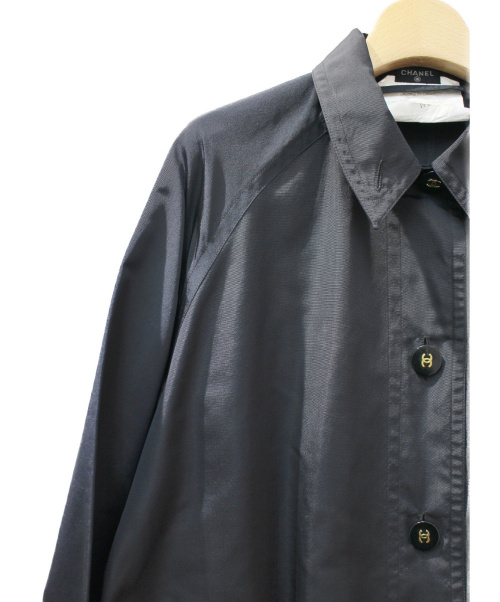 CHANEL（シャネル）CHANEL (シャネル) ヴィンテージシルクコート ブラック サイズ:36の古着・服飾アイテム
