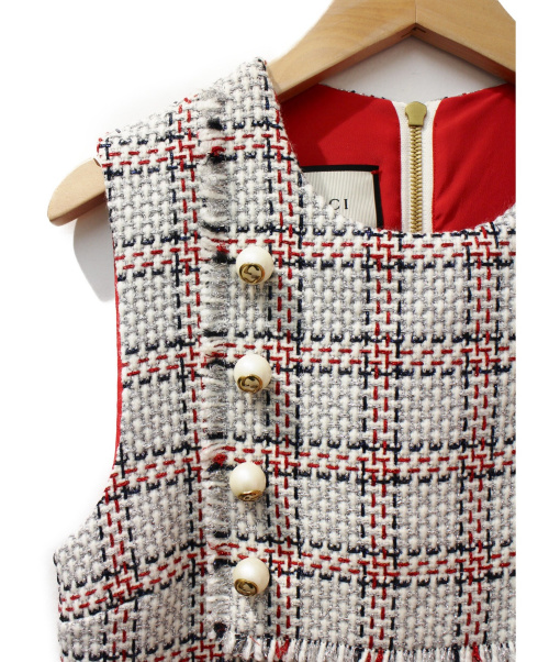 GUCCI（グッチ）GUCCI (グッチ) ノースリーブワンピース サイズ:表記無しの古着・服飾アイテム
