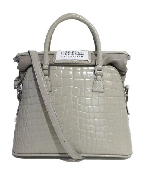 Maison Margiela（メゾンマルジェラ）Maison Margiela (メゾンマルジェラ) 5ACミニ型押しショルダーバッグ グレージュ サイズ:-の古着・服飾アイテム