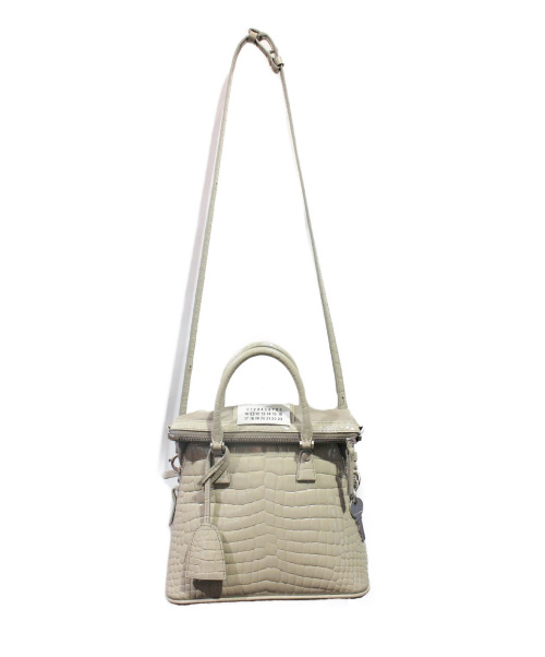 Maison Margiela（メゾンマルジェラ）Maison Margiela (メゾンマルジェラ) 5ACミニ型押しショルダーバッグ グレージュ サイズ:-の古着・服飾アイテム