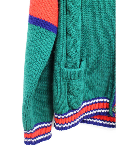 GUCCI（グッチ）GUCCI (グッチ) GUCCI DIY/ニットカーディガン グリーン サイズ:Mの古着・服飾アイテム