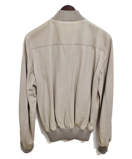GUCCI（グッチ）GUCCI (グッチ) レザーブルゾン サンドベージュ サイズ:48の古着・服飾アイテム