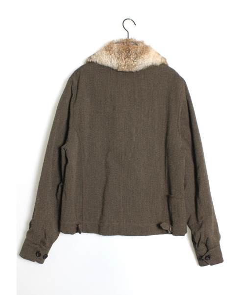 LOEWE（ロエベ）LOEWE (ロエベ) ラビットファージャケット カーキ サイズ:44の古着・服飾アイテム