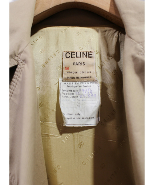 CELINE（セリーヌ）CELINE (セリーヌ) ヴィンテージトレンチコート ベージュ サイズ:38の古着・服飾アイテム