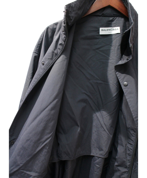 BALENCIAGA（バレンシアガ）BALENCIAGA (バレンシアガ) オーバーシルエットナイロンコート ブラック サイズ:36の古着・服飾アイテム