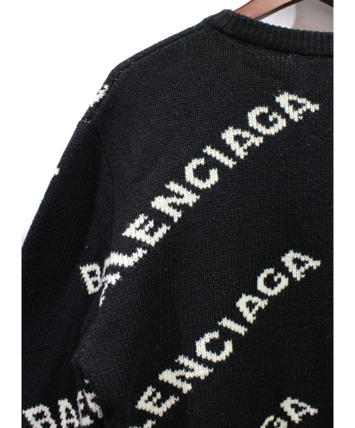 BALENCIAGA（バレンシアガ）BALENCIAGA (バレンシアガ) Itarsiaロゴニット ブラック サイズ:XSの古着・服飾アイテム