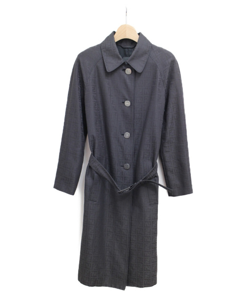 FENDI（フェンディ）FENDI (フェンディ) ズッカ柄コート ブラック サイズ:36の古着・服飾アイテム