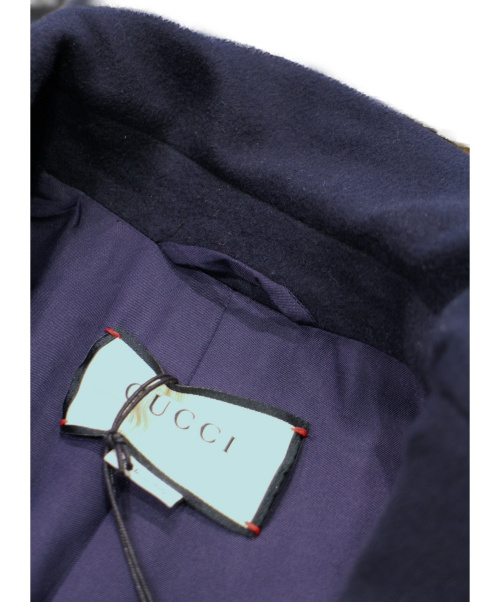 GUCCI（グッチ）GUCCI (グッチ) チェスターコート ネイビー サイズ:38の古着・服飾アイテム