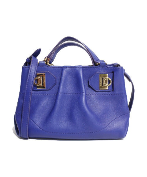 Salvatore Ferragamo（サルヴァトーレ フェラガモ）Salvatore Ferragamo (サルヴァトーレフェラガモ) 2WAYショルダーバッグ ブルー サイズ:- EE-21 E237の古着・服飾アイテム
