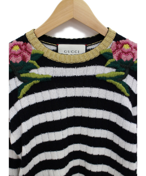 GUCCI（グッチ）GUCCI (グッチ) ボーダーニット サイズ:XXSの古着・服飾アイテム